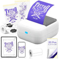 Mini Tattoo Stencil Printer & Thermal Label Printer with 20 Sheets - Inkless & Portable
