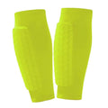 Shin Guard Socks - Kids/Teens & Adults Calf Sleeves with Honeycomb Pads, Green XS