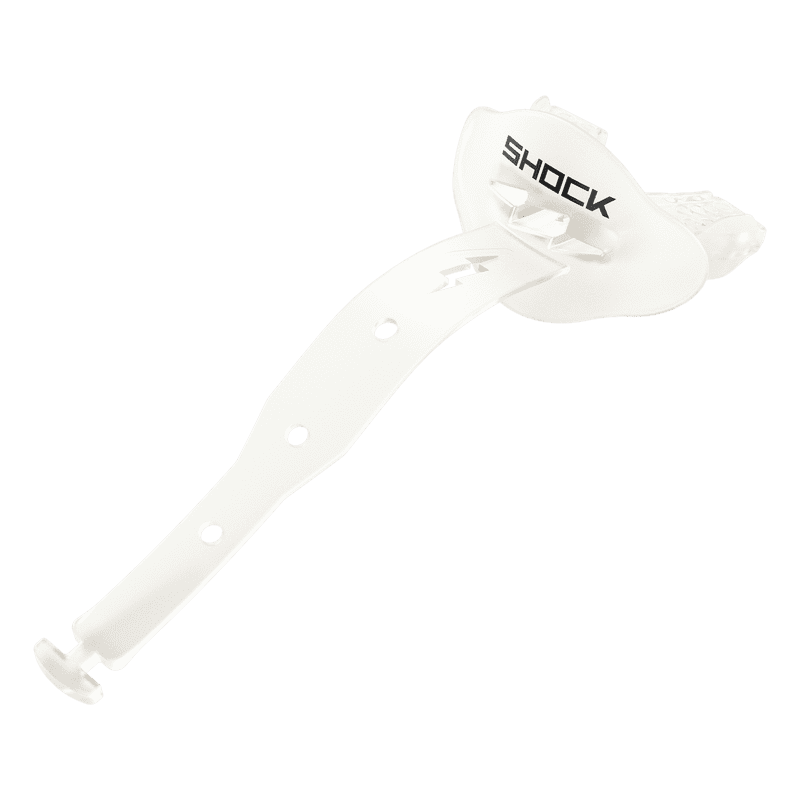 Football Lip Guard Shock Doctor Bolt Clear OSFA - Helmet Strap, Breathable, One-Piece Design
