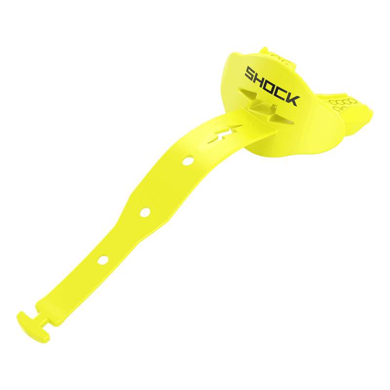 Football Lip Guard Shock Doctor Bolt Neon Yellow OSFA - Secure Fit & Breathable