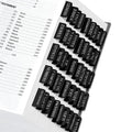 Bible Tabs for Study Bible - Large Print Repositionable Index Labels - Black