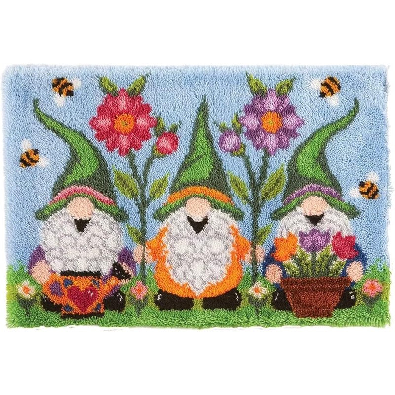 Latch Hook Rug Kit DIY Home Carpet Making Canvas Crafts for Wall & Floor 60x40cm