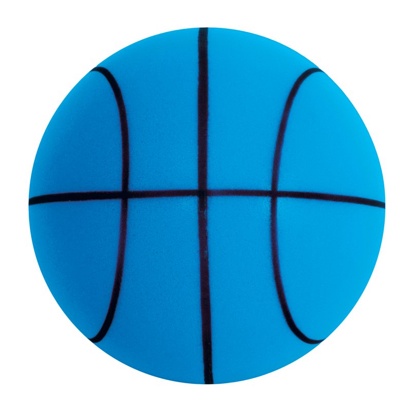6-Inch Blue Silent Indoor Basketball for Kids and Casual Play