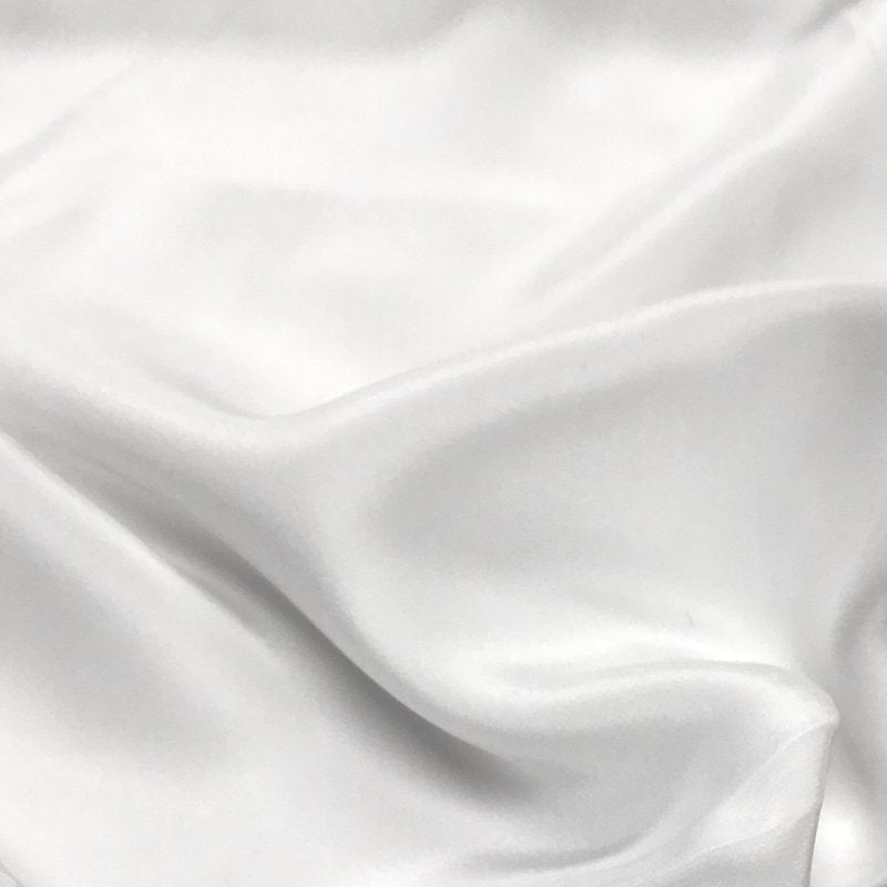 100% Silk Charmeuse Fabric - Solid, Sheen, Soft Drape, Multiple Sizes