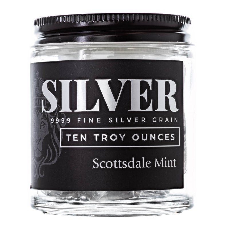 10 Troy Oz .9999 Fine Silver Casting Grain Jar - Professional Silver Shot
