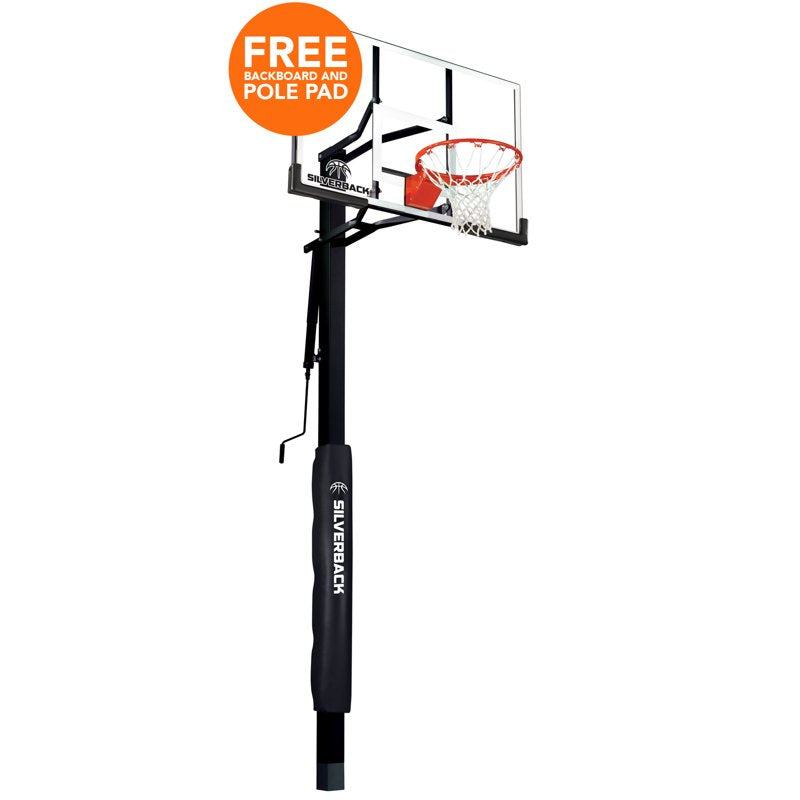 In-Ground Basketball Hoop with Tempered Glass Backboard & Pro-Style Rim