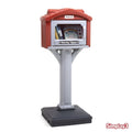 Simplay3 Indoor/Outdoor Sharing Library — Freestanding Kids Book Display, Red & Gray