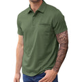 Men's Breathable Polo Shirts with Pocket – Comfortable Casual T-Shirts