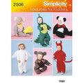 Toddler Costume Sewing Pattern Pack - Mouse, Devil, Dragon, Angel, Bear