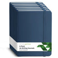 Faux Leather Notebook Set 6 Pack A6 Navy Pocket Notepads for Note Taking
