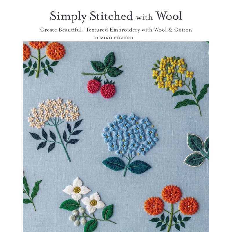 Embroidery Pattern Book - Wool & Cotton Textured Floral Motifs for Hand Sewing