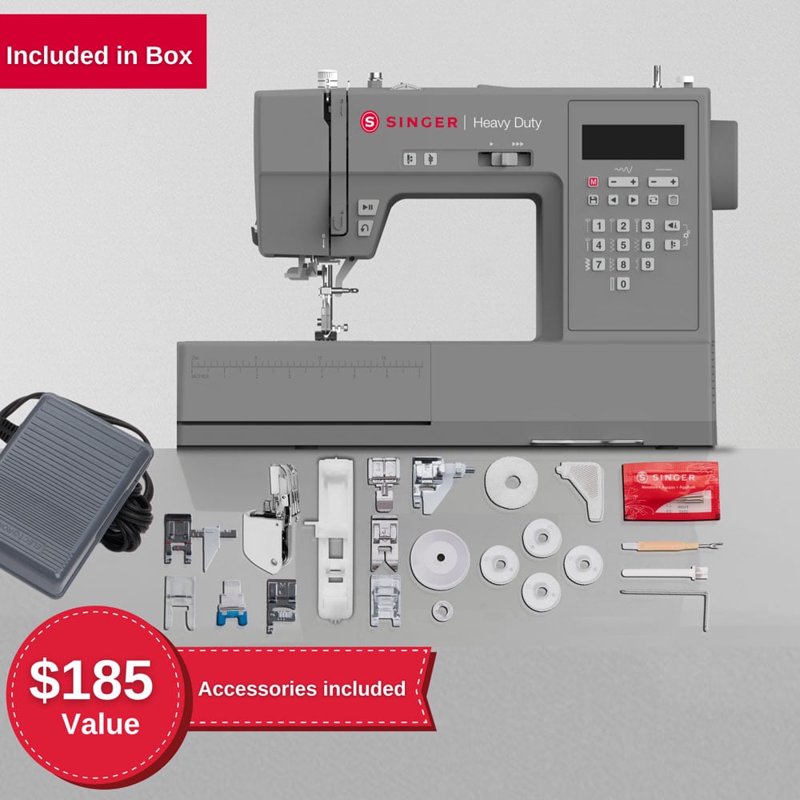 Heavy Duty Computerized Sewing Machine with 411 Stitches & Accessory Kit