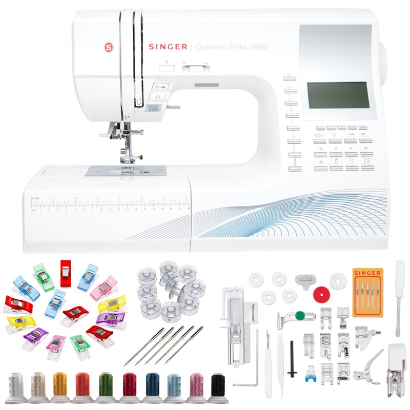 Singer Quantum Stylist 9960 Sewing Machine with Bonus Bundle