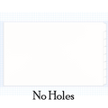 8 Tab Index Dividers Set - 11x17 White Landscape No Holes Durable