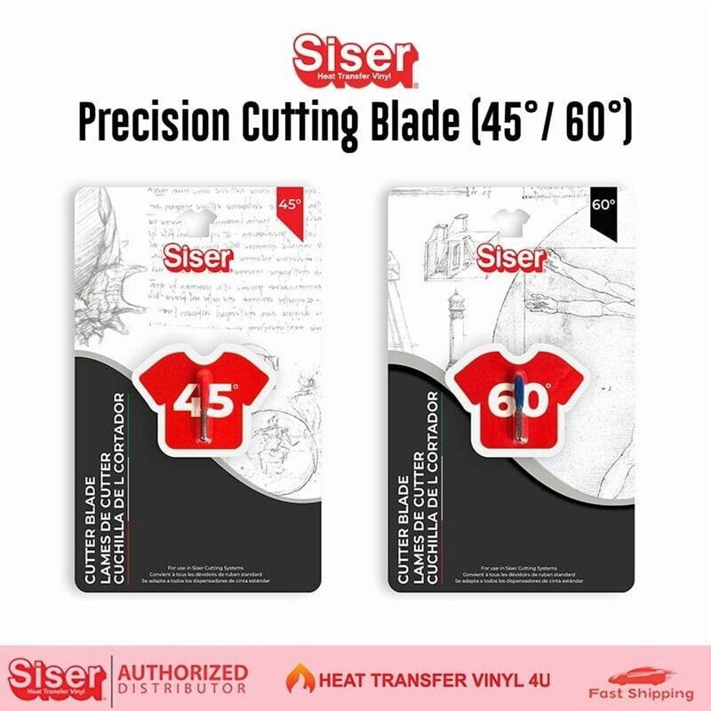 Precision Cutting Blade Set for Vinyl and Thick Materials - 45 & 60 Degree Angles