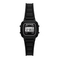 Digital Wristwatch for Women - Slim Black Sport Watch with Water Resistance