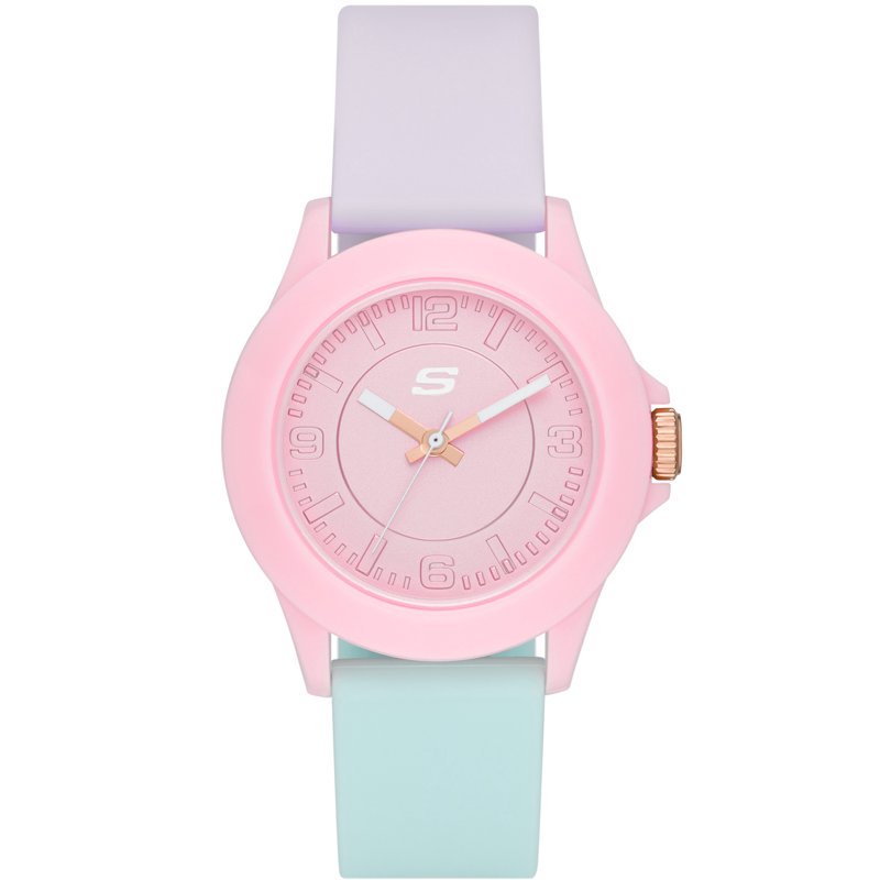 Skechers Women's Multi-Color Quartz Watch - Sporty Silicone Strap, Water Resistant