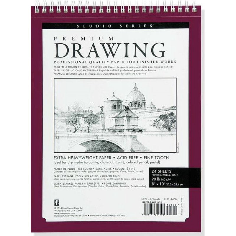 Sketch Pad 8x10 Hardcover Art & Drawing Pad - 24 Heavyweight Acid-Free Sheets