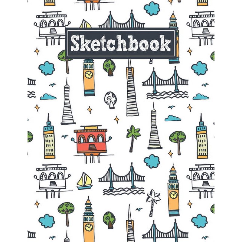 Creative Sketchbook with San Francisco Cover - 8.5 x 11, 110 Pages
