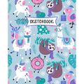 Kids Sketchbook with Sloth Unicorn & Llama Designs - Practice Drawing & Doodling