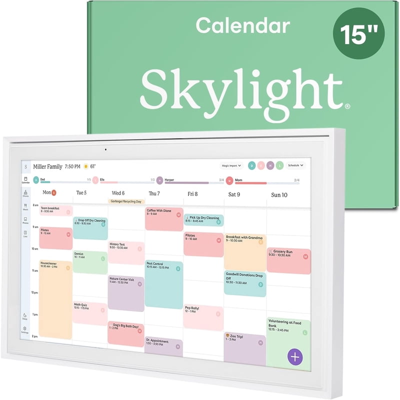 15-Inch Touchscreen Digital Calendar & Family Organizer Wall Mount