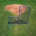 Portable Baseball & Softball Pitcher Safety Net 6x6 ft L-Screen with Steel Frame
