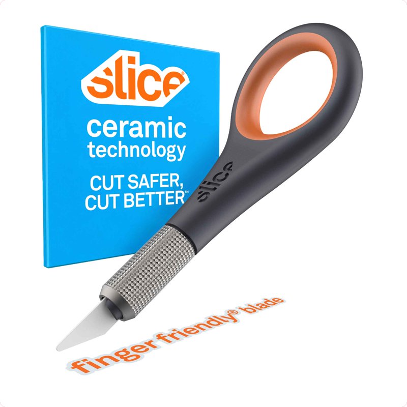 Ceramic Craft Knife with Finger Loop Grip, Safety Blade for Precise Cutting
