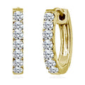 15mm CZ Gold Flash Sterling Silver Hoop Earrings for Women Men Teens