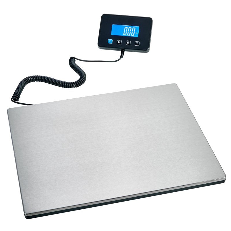 Digital Postal Shipping Scale 440 lb Heavy Duty Wide Platform Tare Hold USB-C Battery