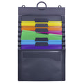 Wall Organizer with 6 Cascading Pockets - Letter Size, Gray
