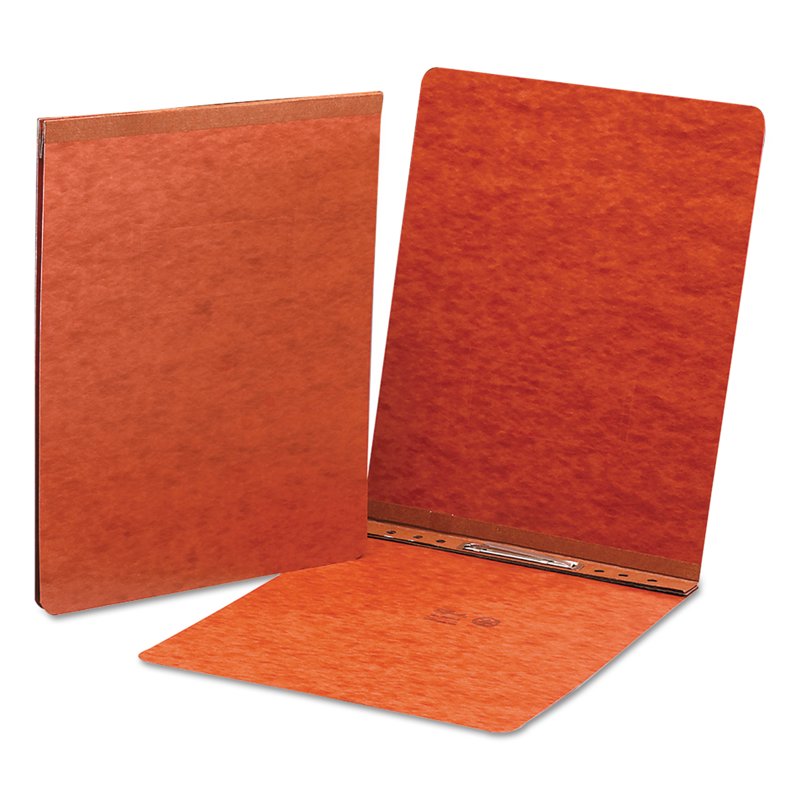 Pressboard Report Cover with Metal Prong Fastener 2-Inch Red Document Binder