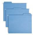 Filing Folders with Built-In Reinforced Tabs - Letter Size, Blue, 20 Pack