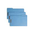Reinforced Tab File Folders with Fasteners - Blue, Legal Size, 50 Pack