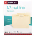 Letter Size File Folders with 1/3-Cut Tabs - Assorted Positions, 100 Pack