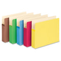 File Pocket with Straight-Cut Tab and 3-1/2 Inch Expansion - Assorted Colors, Pack of 5