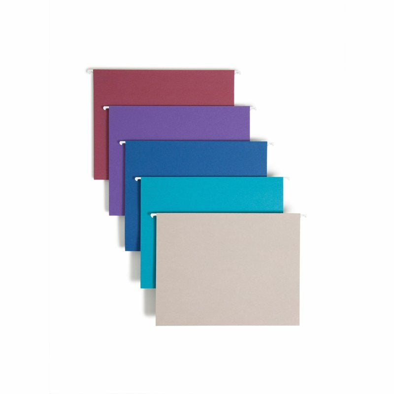 Colored Hanging File Folders with Tabs - 25 Pack, Office Organization