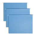 Hanging File Folder with Tab - 1/5-Cut Adjustable Label - Letter Size, Blue, Pack of 25