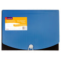 Poly Expanding File Folder with 12 Pockets - Blue/Black Letter Size