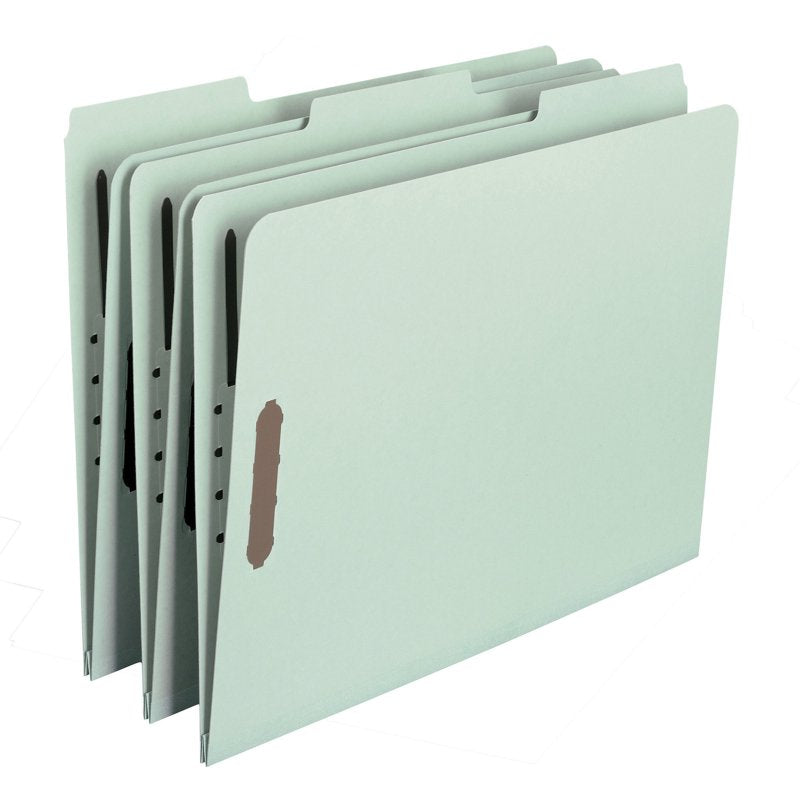 Recycled Pressboard File Folders with Fasteners - Heavy Duty, Expandable