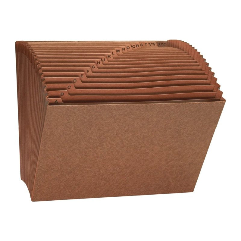 Expanding Files A-Z No Flap Brown Letter Size Office Organizer