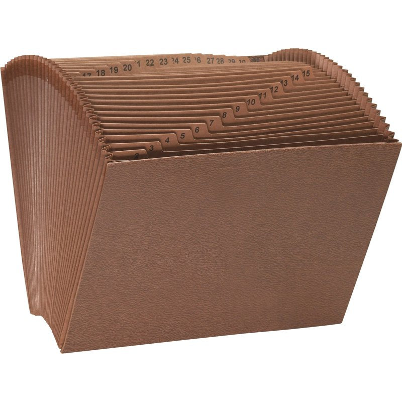 Smead TUFF Expanding File with 31 Daily Index Pockets Letter Size Brown