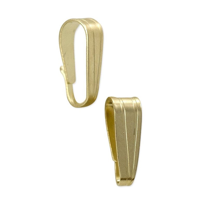 14K Solid Gold Snap Bail for Pendants and Charms - 6.5x2.5mm
