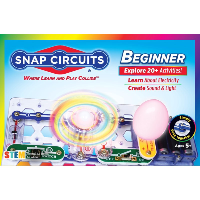 Snap Circuits Beginner Electronics Science Kit for Kids Ages 5+ - 20+ Projects