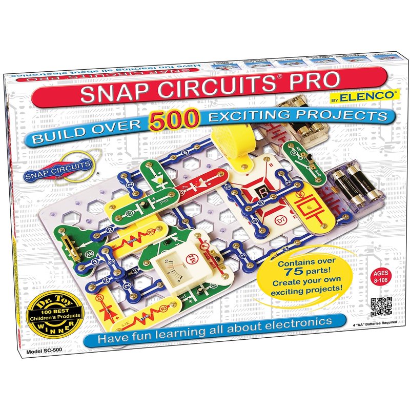 Snap Circuits Pro SC-500 Electronics Exploration Kit - 500+ Projects for Kids 8+