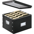Snap-N-Store Letter and Legal File Box - Black Storage Organizer