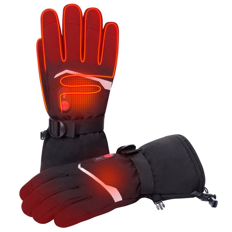 Rechargeable Heated Snow Gloves for Men Women Skiing & Snowboarding