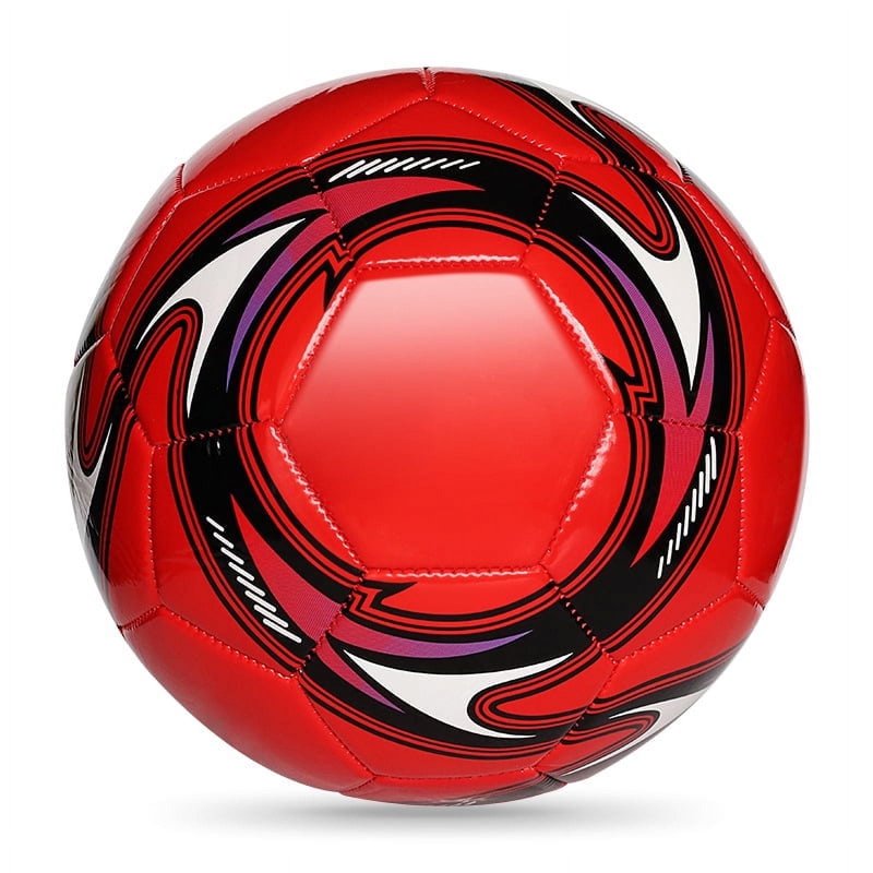 Bestek No. 5 Soccer Ball - Red Variation for Youth & Adults, PU Surface, Durable Training Ball