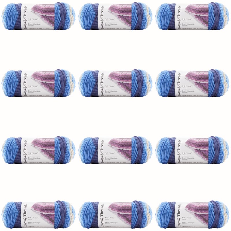 Ombre Yarn Bulk 12 Pack for Knitting Crochet Weaving Arts & Crafts