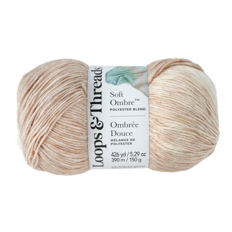 Ombre Yarn 6 Pack - Soft Gradient Polyester Acrylic Blend for Knitting & Crochet