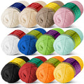 Crochet & Knitting Yarn - Cotton Nylon Blend, Worsted Weight, 1200 Yards, Beginner Friendly